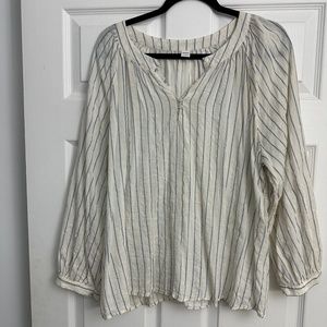 Striped linen blouse